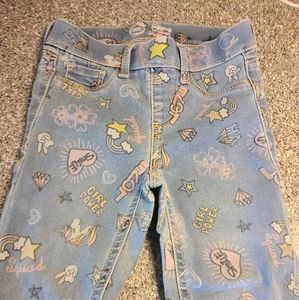 Girls unicorn jeggings